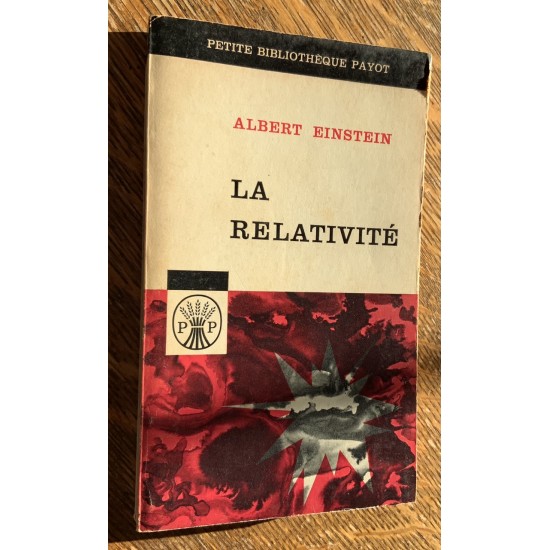 La Relativité - Collection Petite Bibliothèque Payot De Albert Einstein